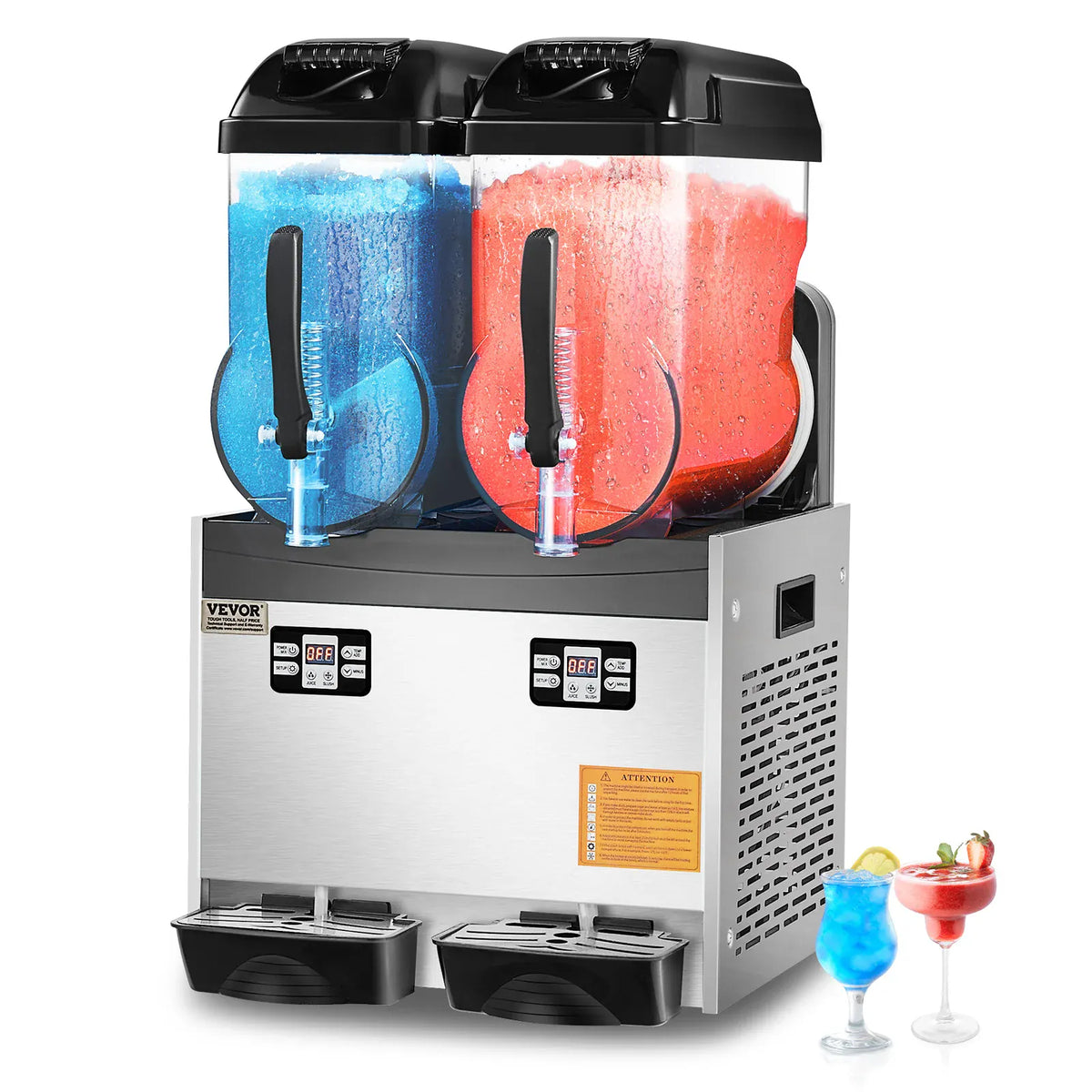 Machine à Granita Professionnelle 2×12 L — Double Cuve, 96 Boissons machine a granita