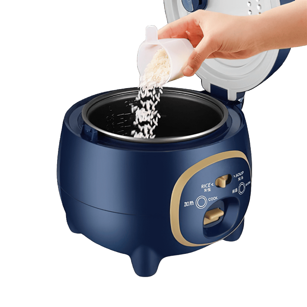 Mini Cuiseur à Riz 1,8 L 300 W – Riz et Soupe, Plateau Vapeur