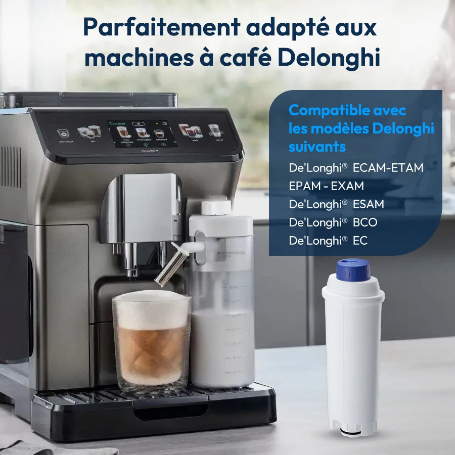 Lot de 6 filtres à eau pour machine à café De'Longhi