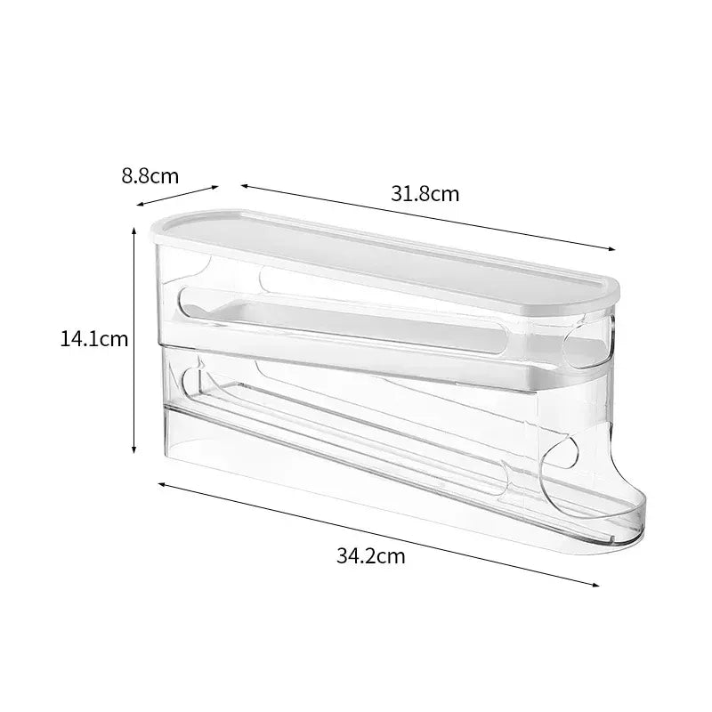 Organiseur à Œufs 2 Niveaux avec Système de Roulement pour Frigo