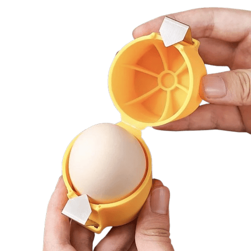 Lot de 3 ouvre-coquilles d'œuf rose, jaune et orange à lames inox