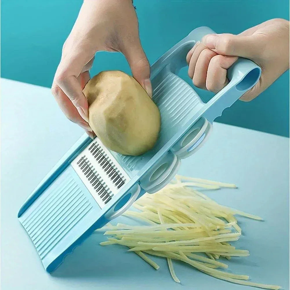 Mandoline Multifonction 5 Lames pour Légumes et Oignons Cutter Mandoline