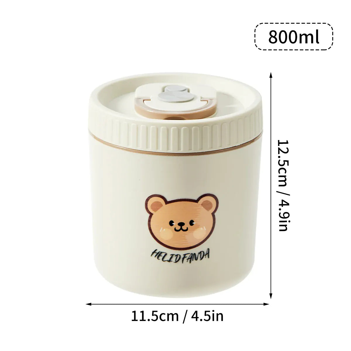 Ensemble de 2 Lunchbox cylindriques isothermes pour enfants (1 litre) Lunchbox