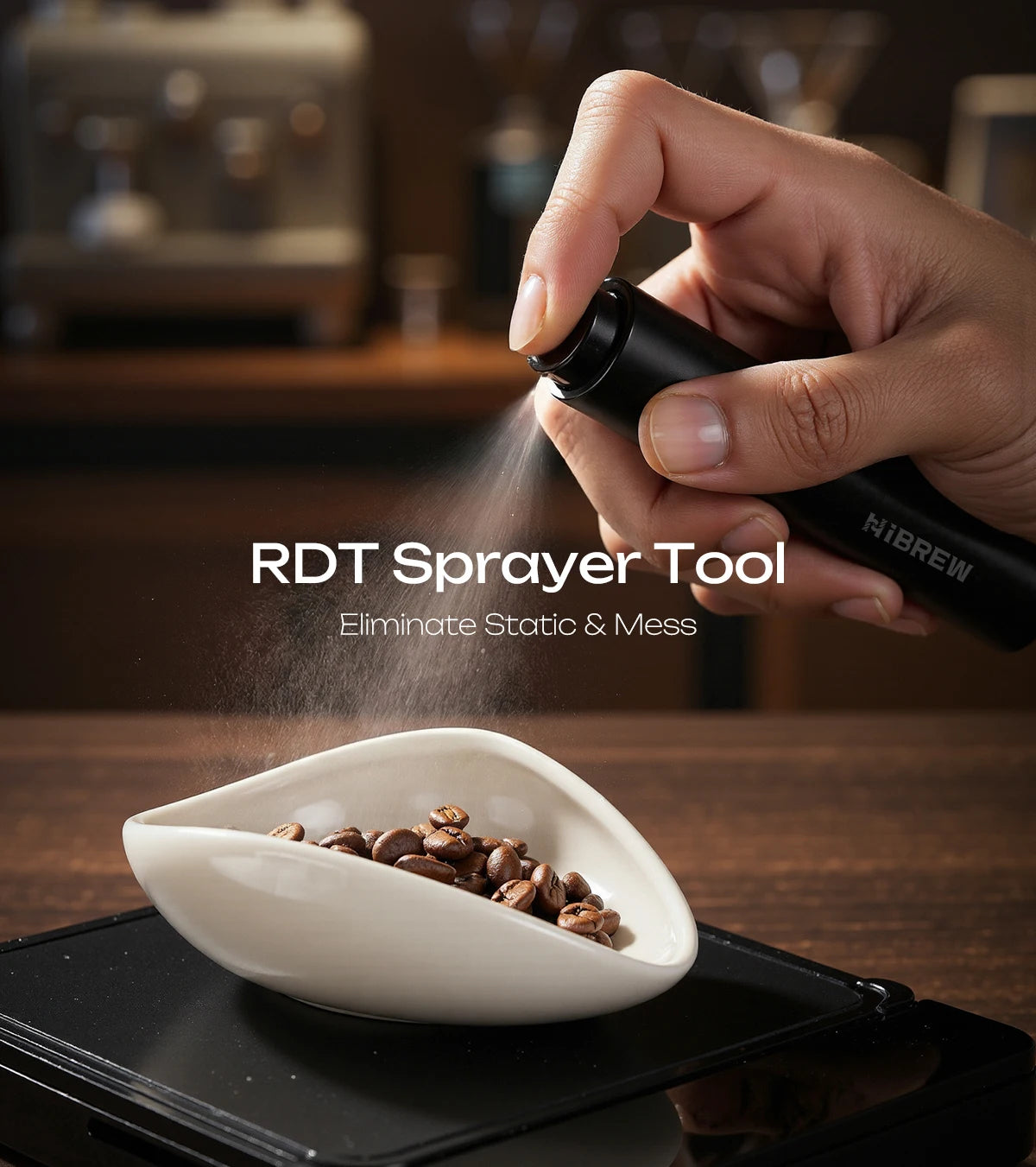 Brumisation des grains contre l'électricité statique