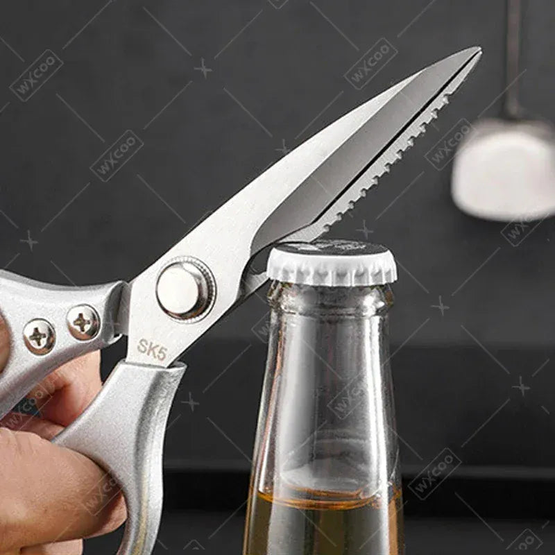 Ciseaux de cuisine multifonctions en inox pour découpe de viandes ciseaux