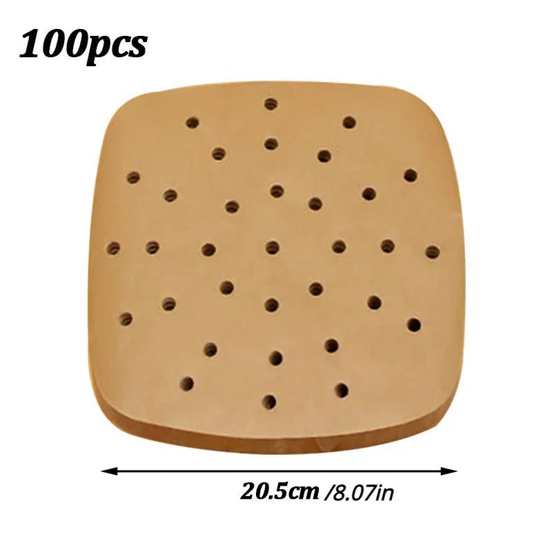 Papier Cuisson Air Fryer Jetable Antiadhésif Lot de 100 Pièces Air Fryer