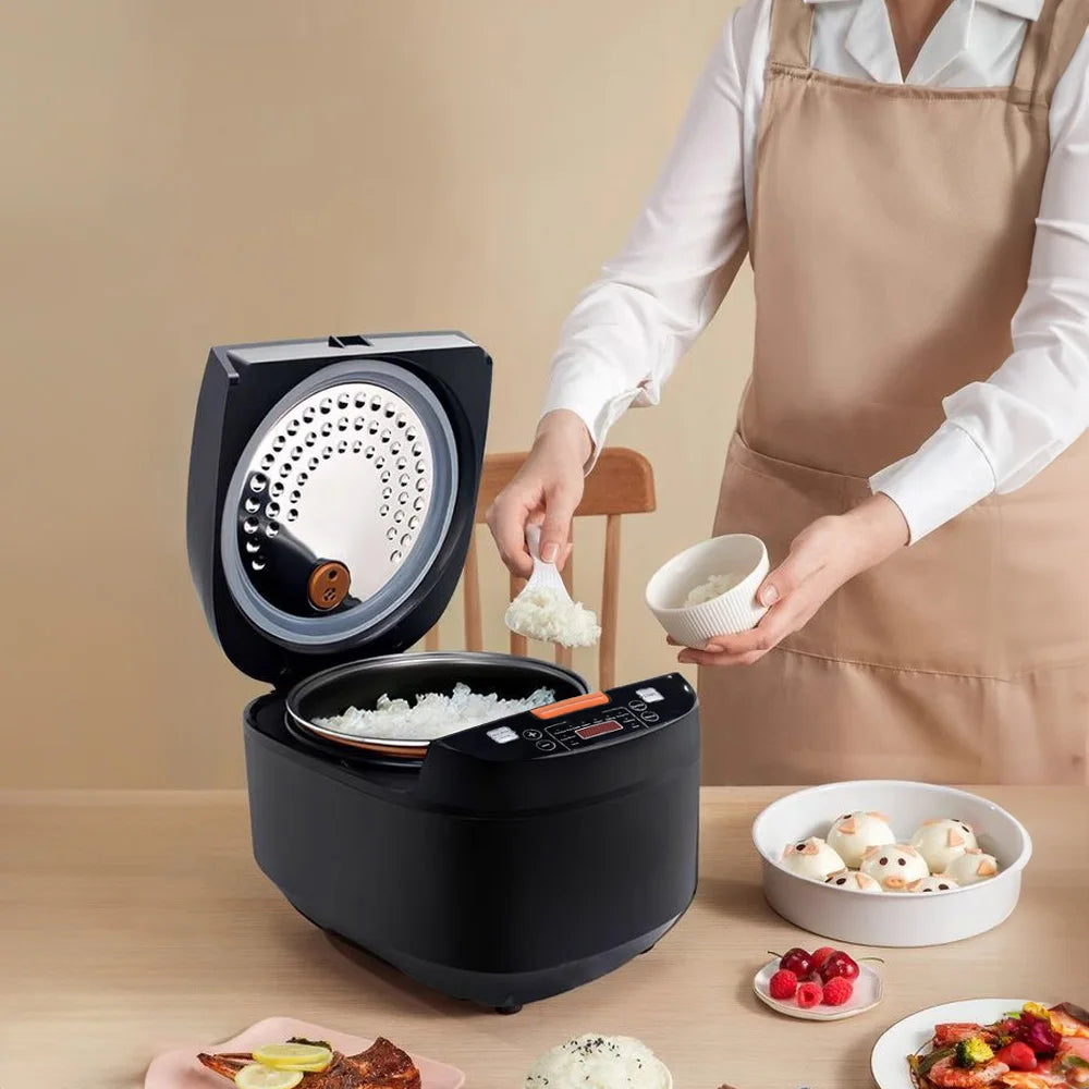 Cuiseur à riz électrique 5 L noir avec verre doseur et spatule