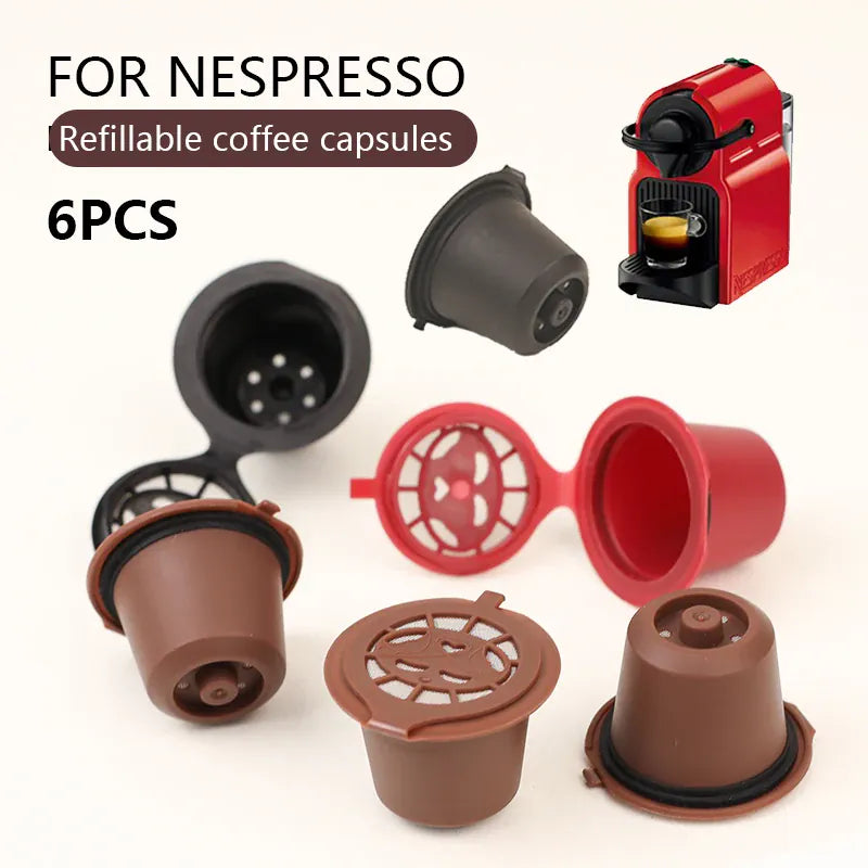 Capsules Café Réutilisables Nespresso - Lot de 36 Pièces avec Cuillère et Brosse capsule