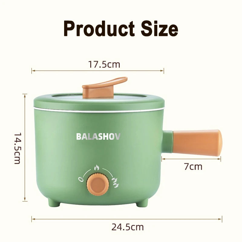 Dimensions du mini cuiseur : 24,5 x 17,5 x 14,5 cm