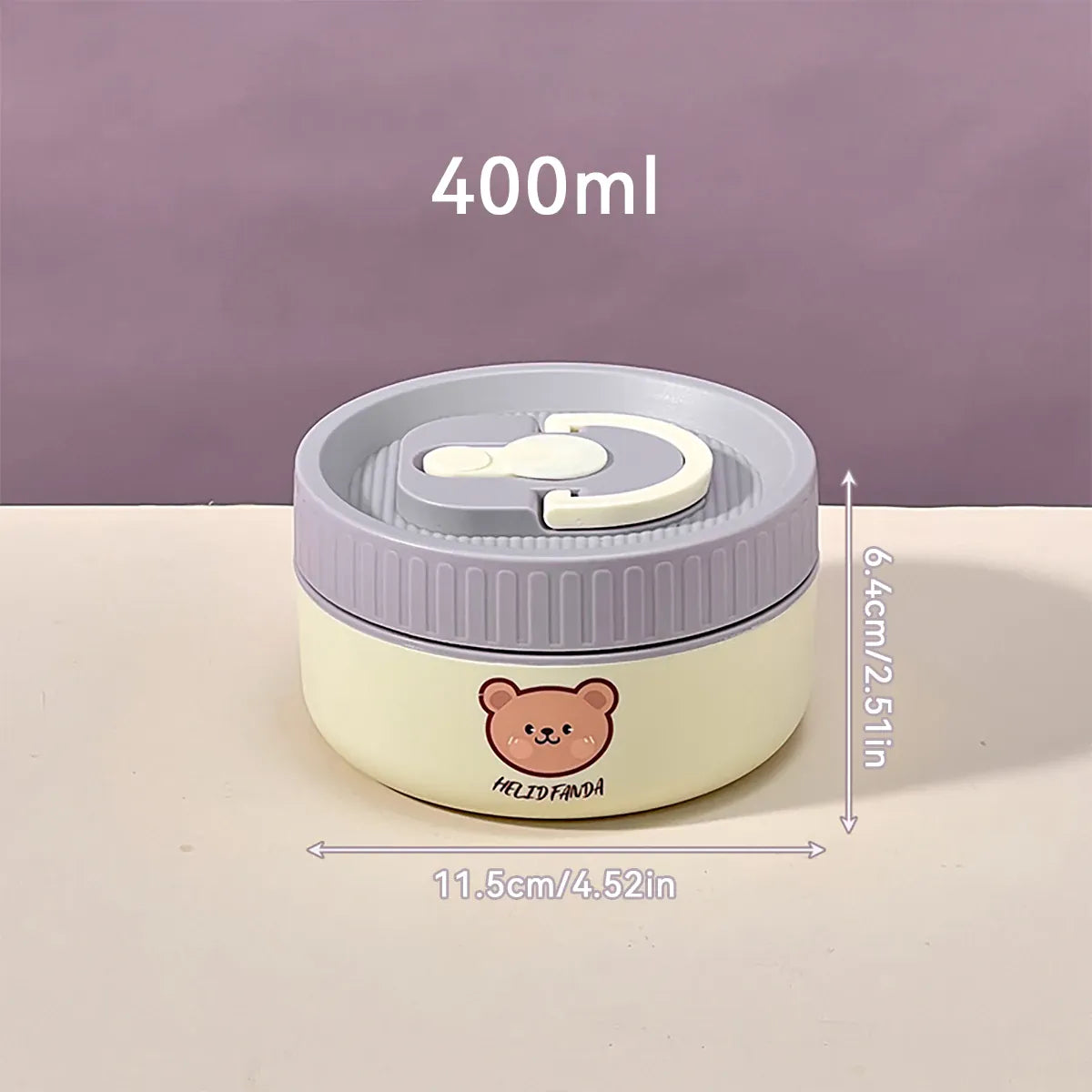 Ensemble de 2 Lunchbox cylindriques isothermes pour enfants (1 litre) Lunchbox