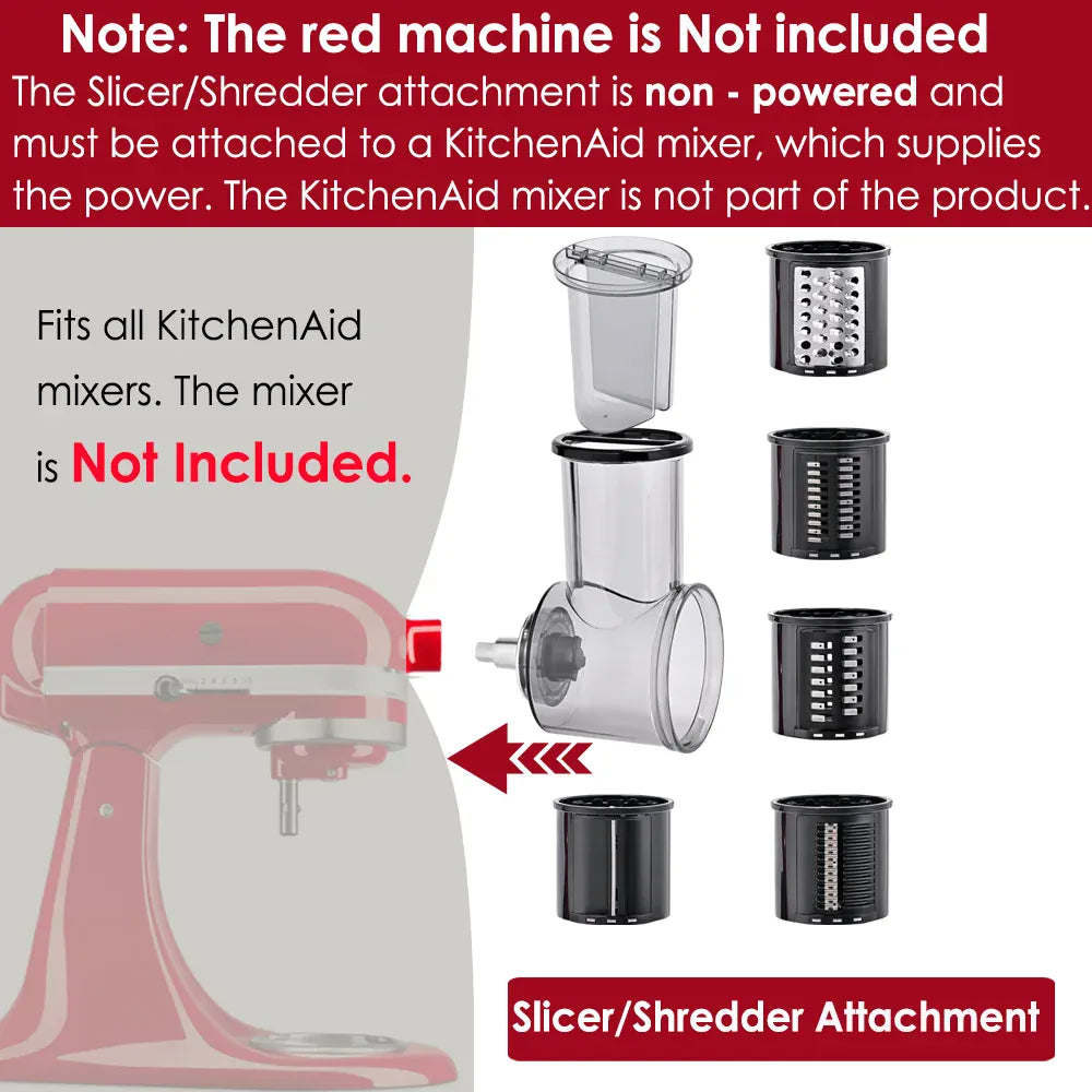 Kit Accessoires Trancheur &amp; Déchiqueteur 5 Lames pour Robots KitchenAid KitchenAid