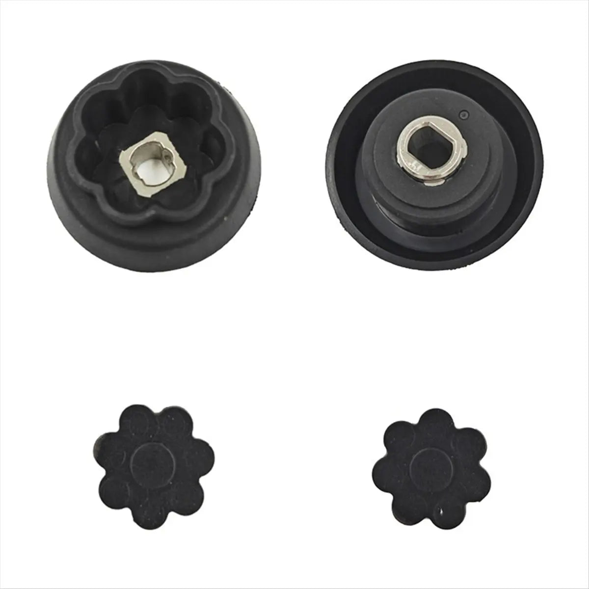 Accouplement 7 dents pour Monsieur Cuisine Plus, vues de dessus et de dessous