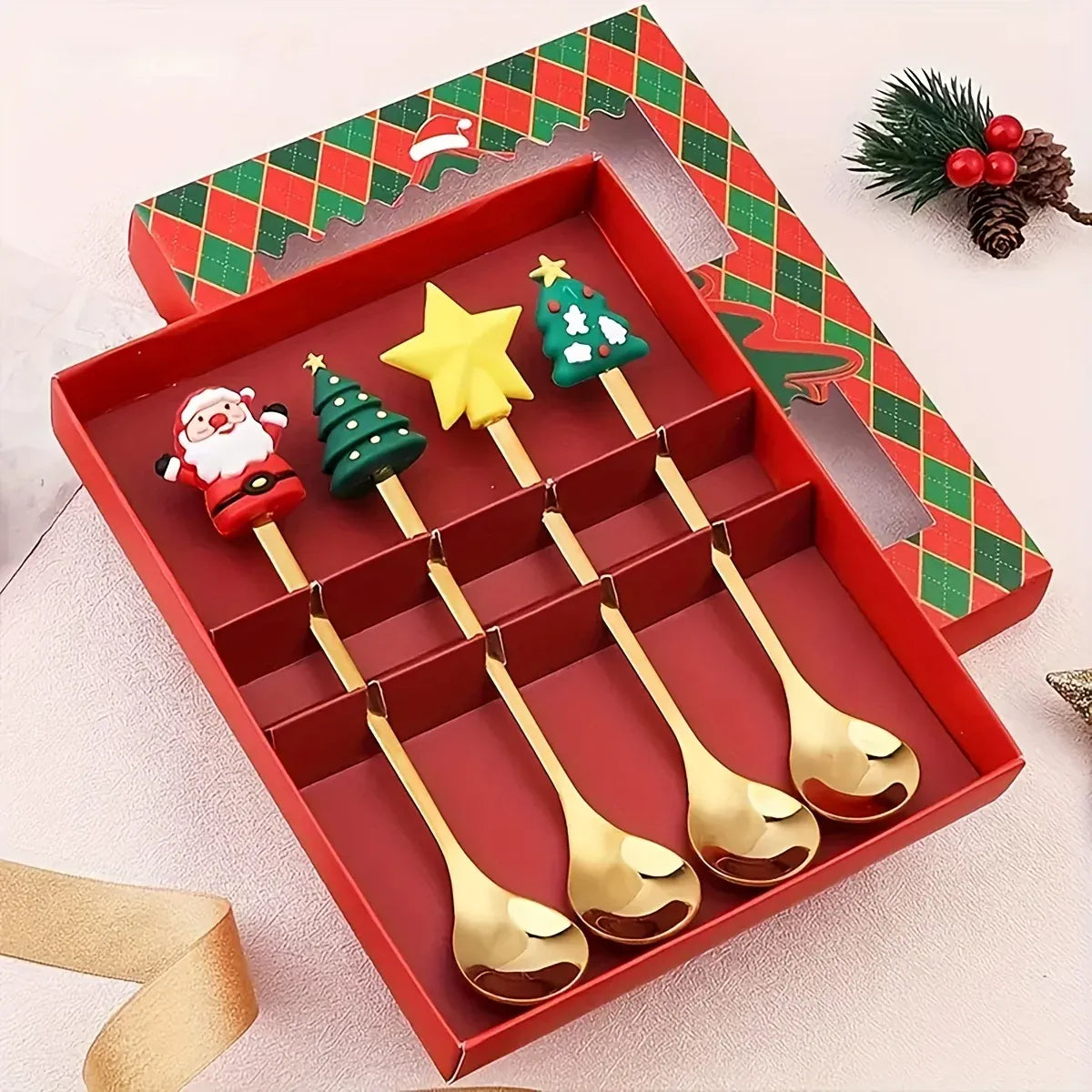 Coffret Couverts de Noël 2/4/6 pièces