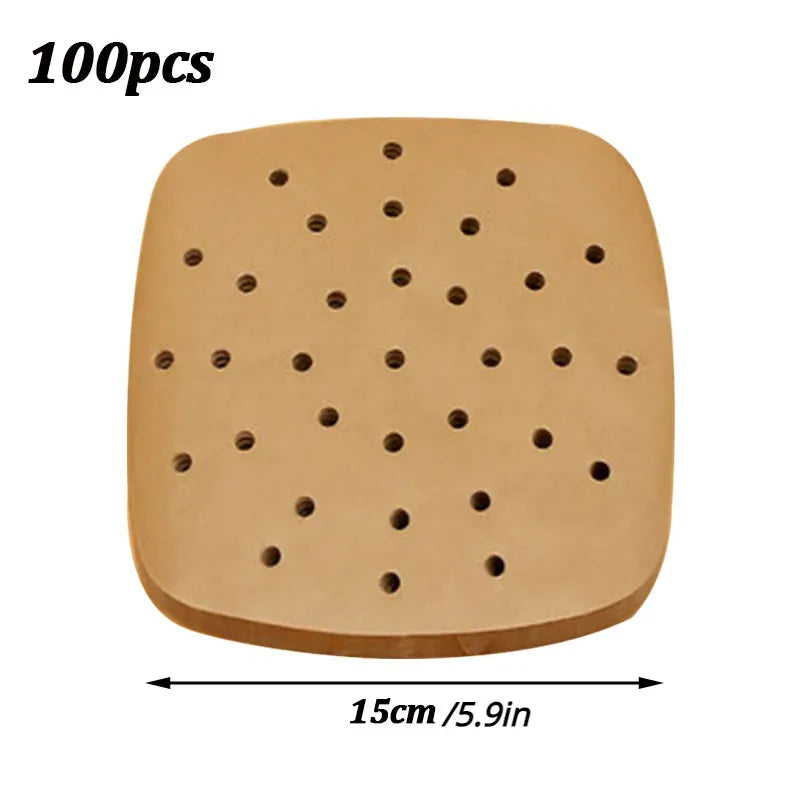 Papier Cuisson Air Fryer Jetable Antiadhésif Lot de 100 Pièces Air Fryer