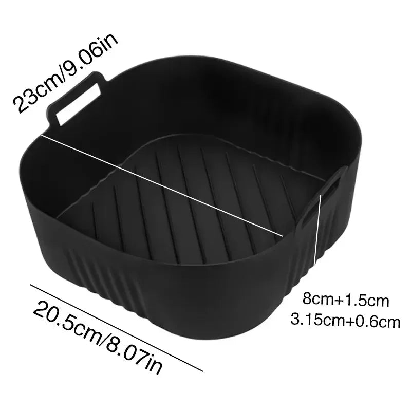 Moule Silicone Réutilisable Air Fryer Lot de 4 Formes Colorées Air Fryer