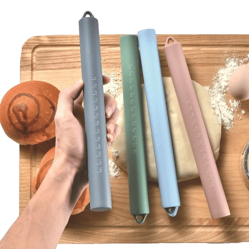 Rouleau à pâtisserie en silicone de 26 cm avec graduation - Outil de cuisson pour pâte et biscuits rouleaupatisserie