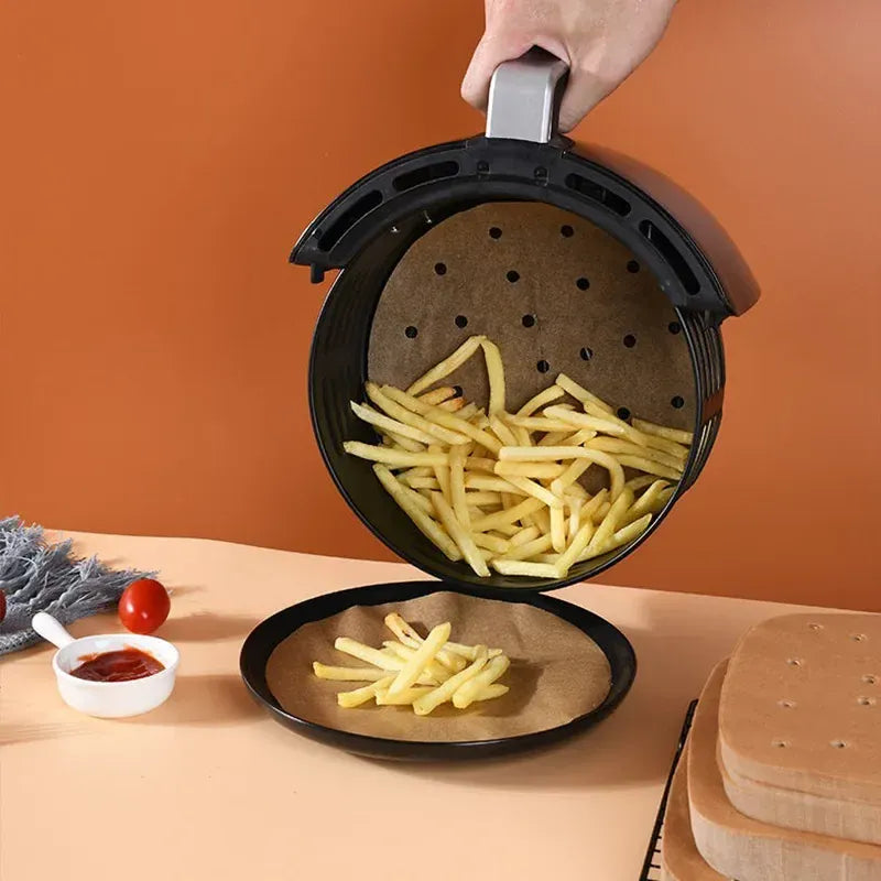 Papier Cuisson Air Fryer Jetable Antiadhésif Lot de 100 Pièces Air Fryer