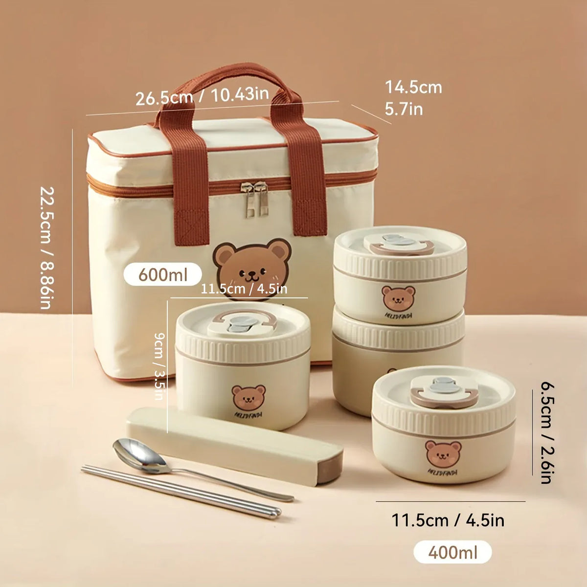 Ensemble de 2 Lunchbox cylindriques isothermes pour enfants (1 litre) Lunchbox