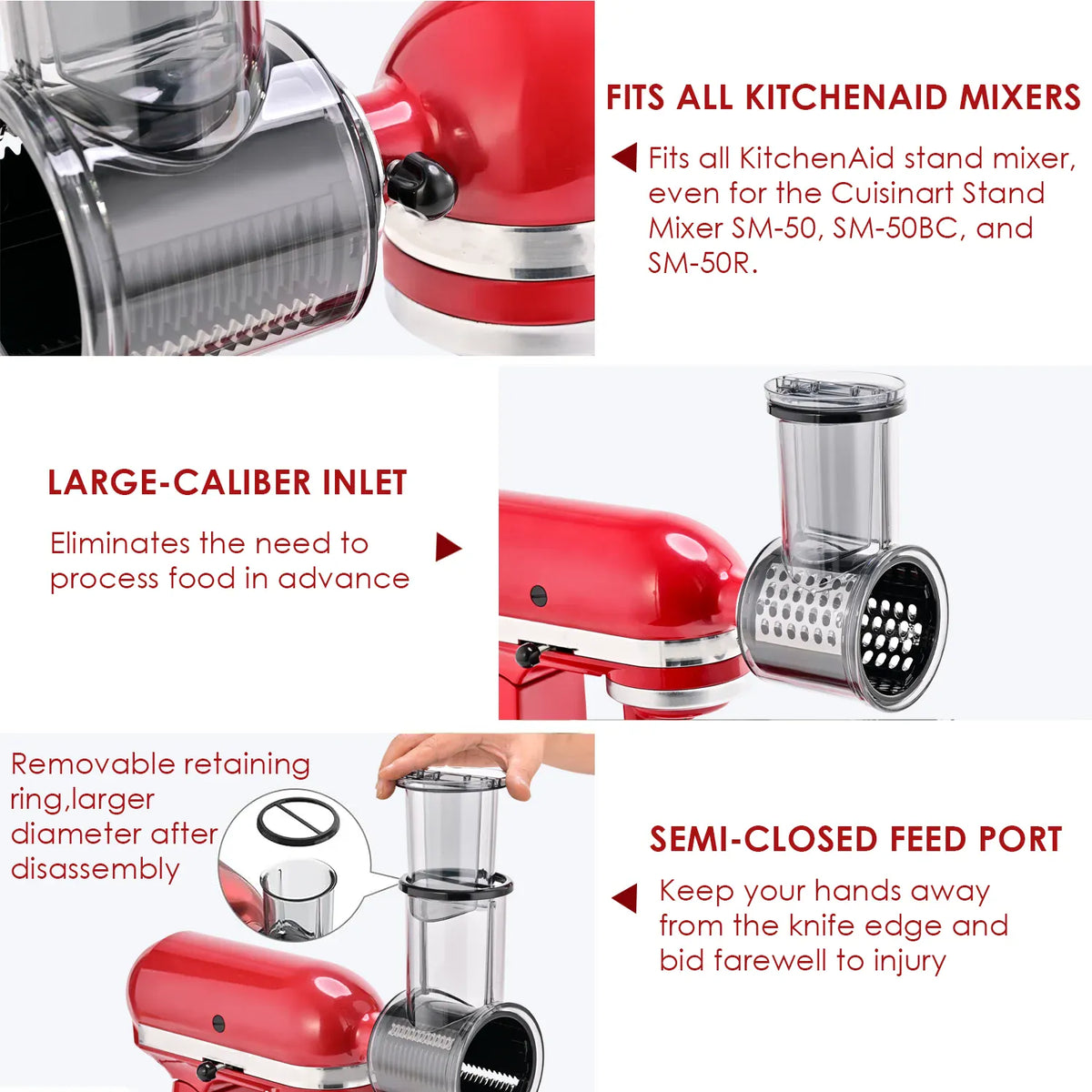 Kit Accessoires Trancheur &amp; Déchiqueteur 5 Lames pour Robots KitchenAid KitchenAid