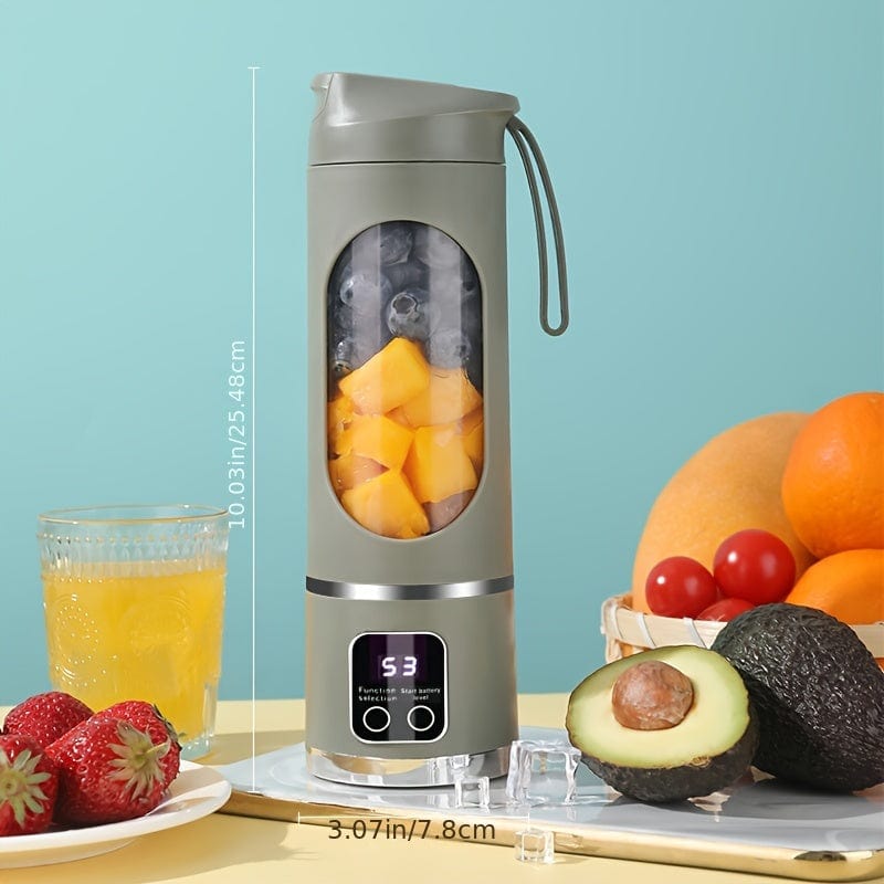 Blender USB Rechargeable avec affichage LED - 450ml, idéal smoothies &amp; milkshakes blender