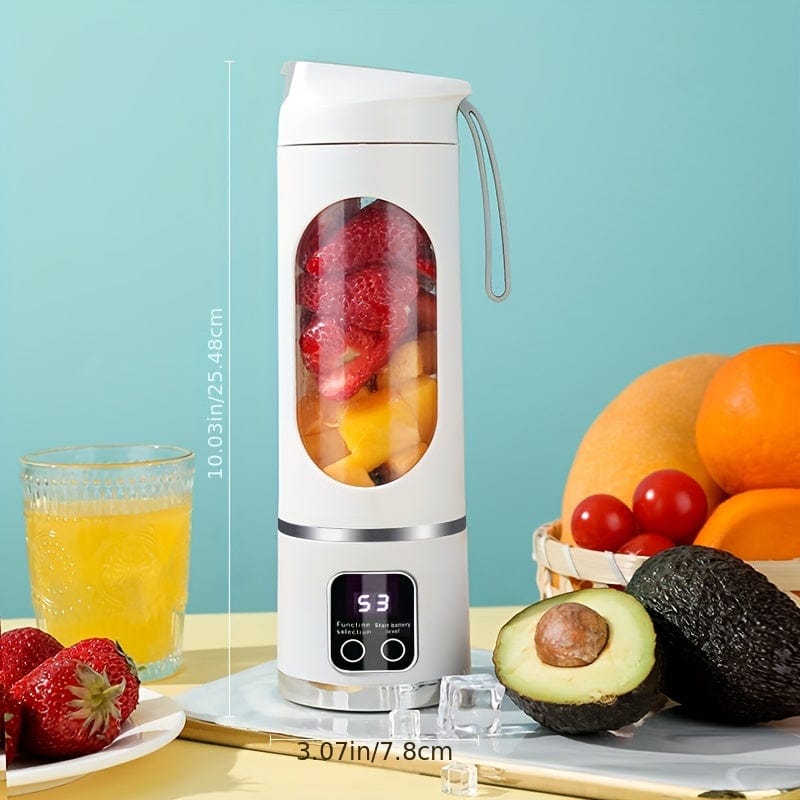 Blender USB Rechargeable avec affichage LED - 450ml, idéal smoothies &amp; milkshakes blender