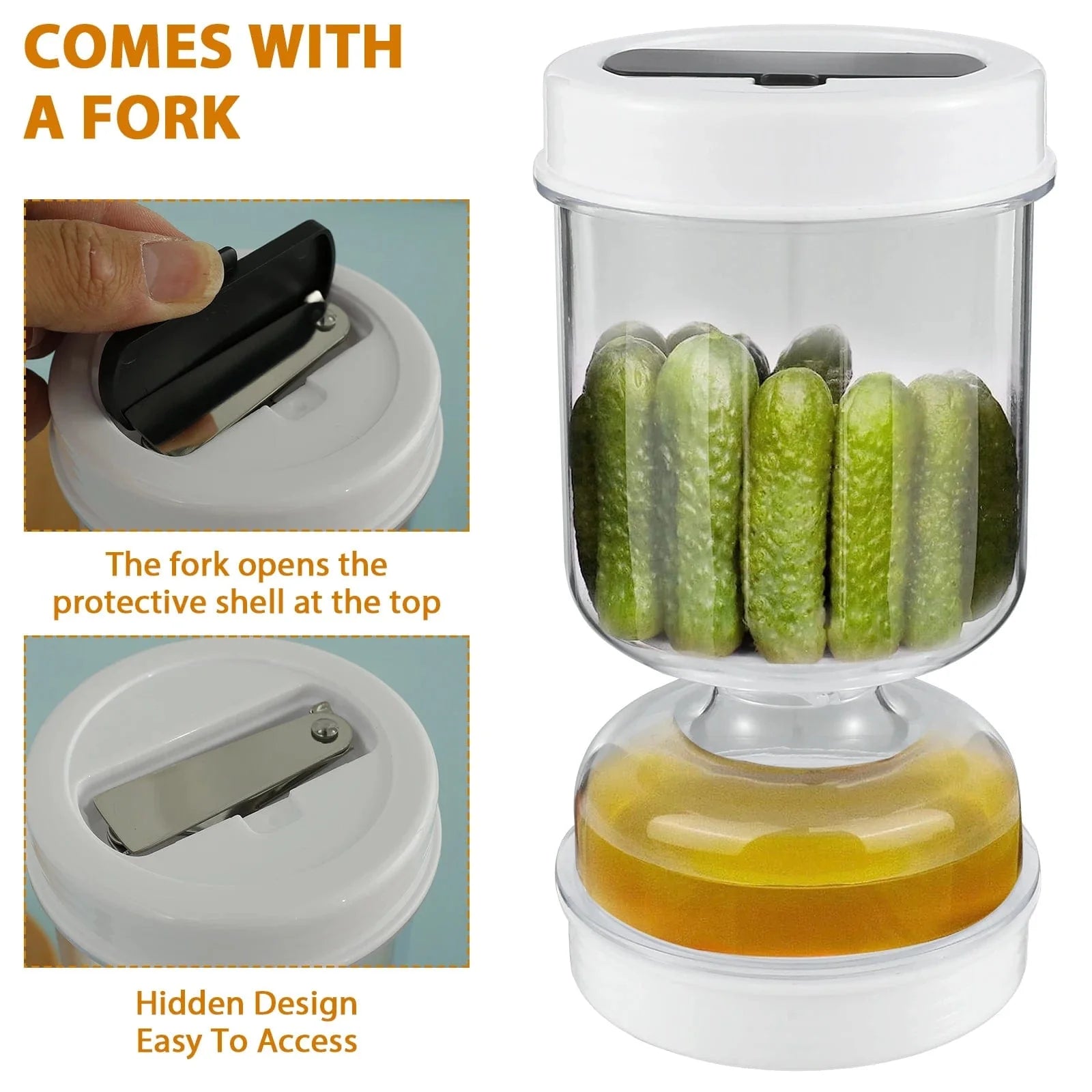 Distributeur d'olives sablier avec fourchette