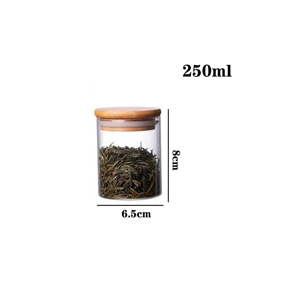 Bocaux en verre avec couvercles en bambou Boîtes Hermétiques