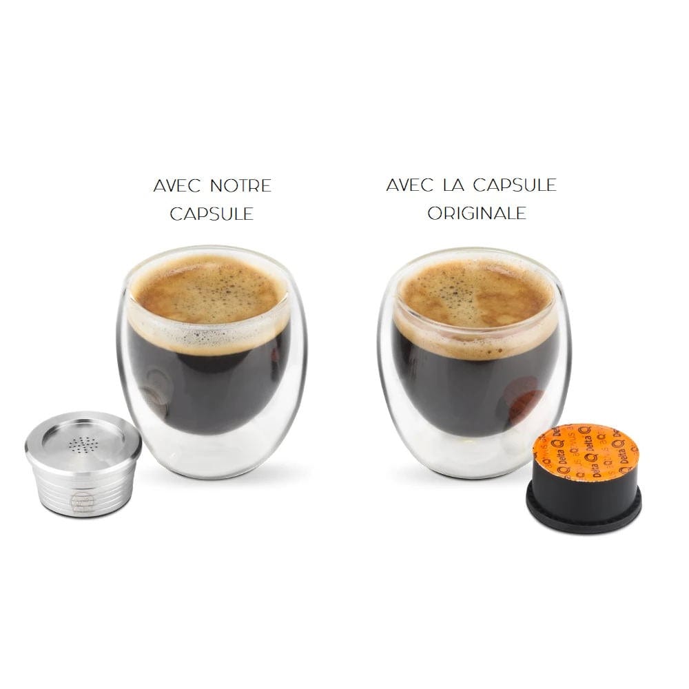 Capsules réutilisables pour Delta Q NDIQ7323, Lavazza EP Mini et  AAA 3A-C225 capsule