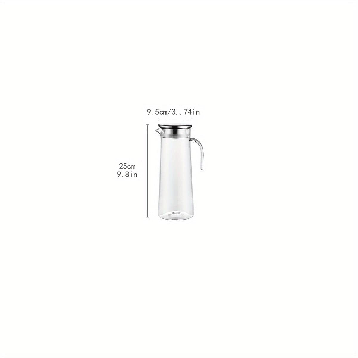 Carafe à jus avec couvercle, 1600ml/2000ml, en plastique, pour Bubble Tea et autres boissons estivales.