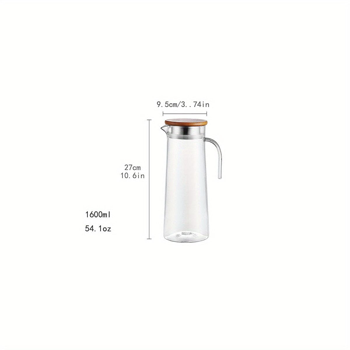 Carafe à jus avec couvercle, 1600ml/2000ml, en plastique, pour Bubble Tea et autres boissons estivales.