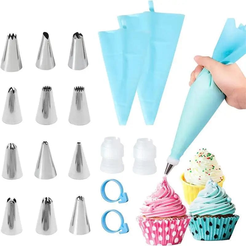 Ensemble Douilles &amp; Poche à Douille en Silicone pour Cake Design douillepoche