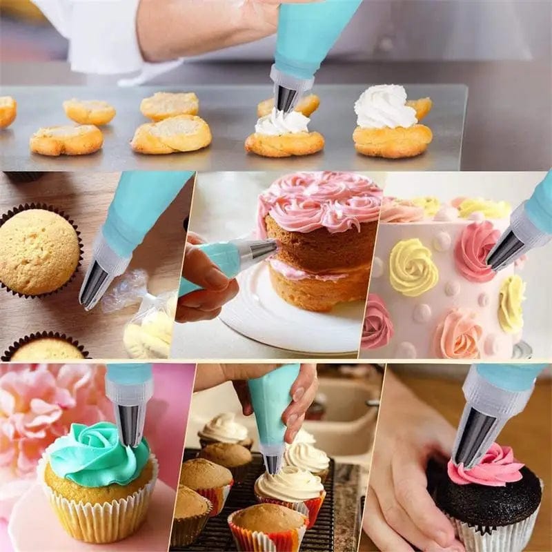 Ensemble Douilles &amp; Poche à Douille en Silicone pour Cake Design douillepoche