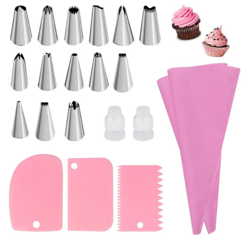 Ensemble Douilles &amp; Poche à Douille en Silicone pour Cake Design douillepoche
