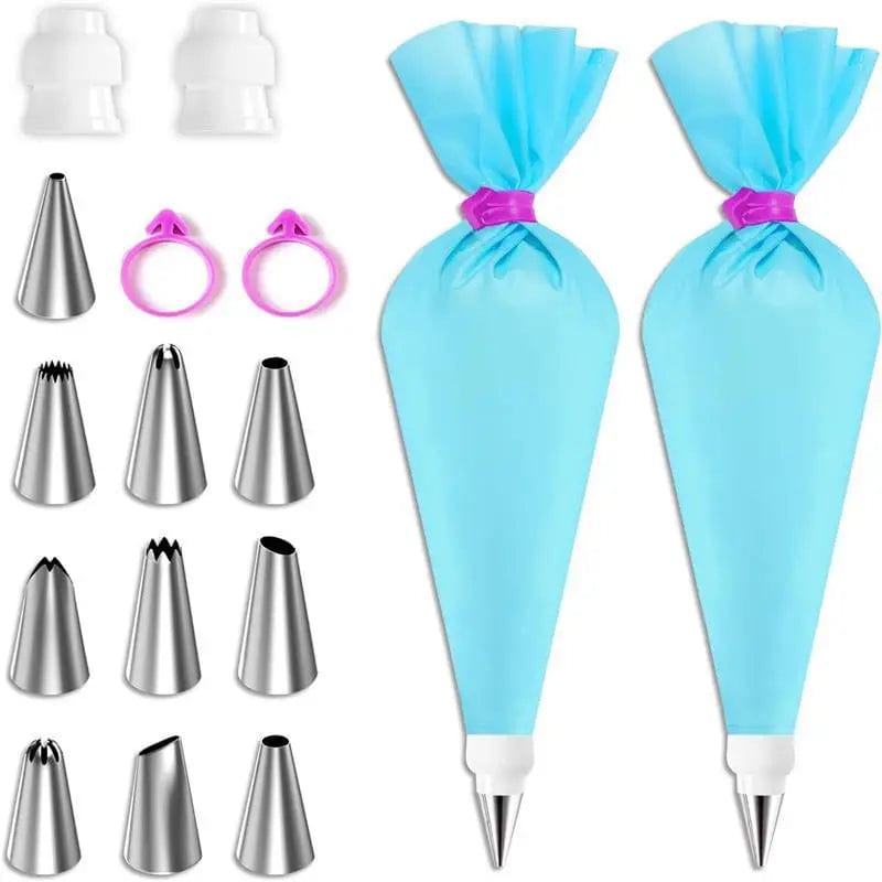 Ensemble Douilles &amp; Poche à Douille en Silicone pour Cake Design douillepoche