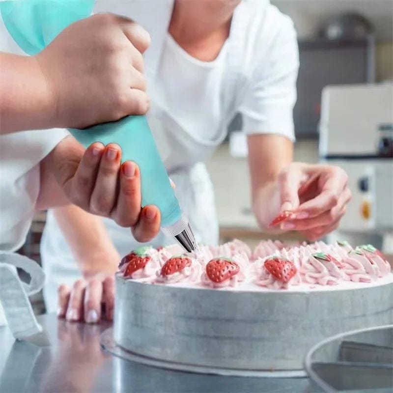 Ensemble Douilles &amp; Poche à Douille en Silicone pour Cake Design douillepoche