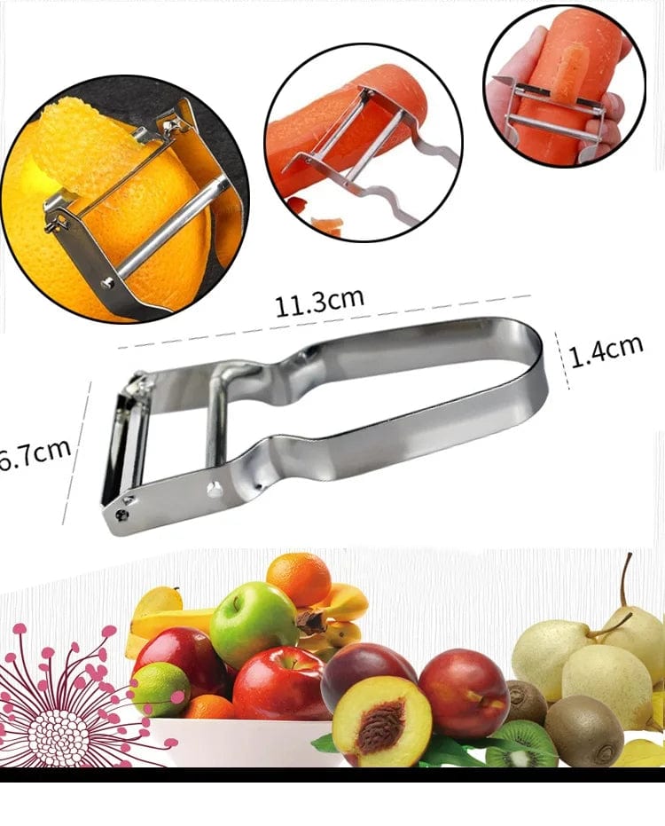Eplucheur Trio Magique Acier Inoxydable U Type - Outil Cuisine Eco-Friendly
