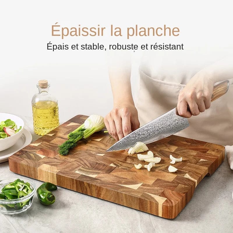 Planche à découper en bois d'acacia double face Planche à Découper