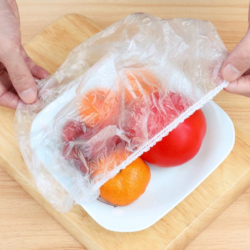 Lot de 100 couvercles alimentaires jetables - Anti-odeur &amp; Anti-fuite - Pour cuisine réfrigérateur congélateur