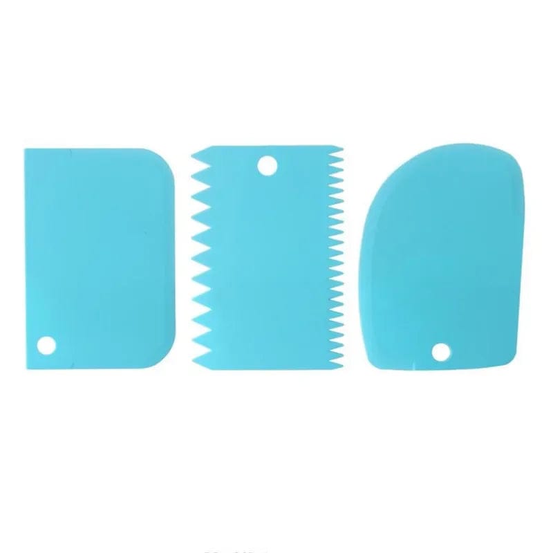 Lot de 3 grattoirs à crème pour gâteaux DIY