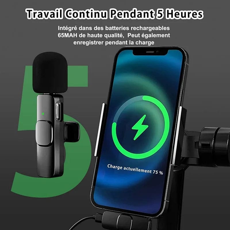 Micro Cravate sans fil avec Son HF pour Iphone/Smartphone