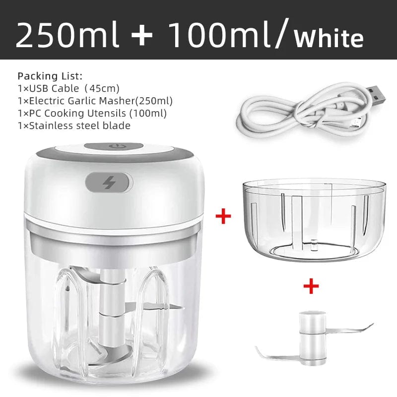 Mini Hachoir Électrique pour l'Ail et les Légumes - Broyeur USB Portable &amp; sans Fil Hachoirs à légumes