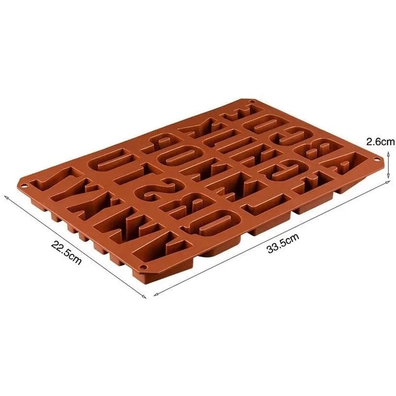 Moule à Chocolat Silicone - Lettres Alphabet 3D Moules à Chocolat