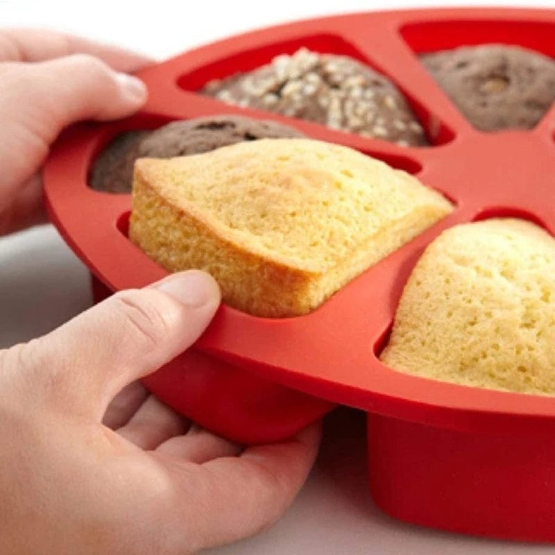 Moule à Gâteaux Silicone - 8 Parts Compartimentées Moules à gateau