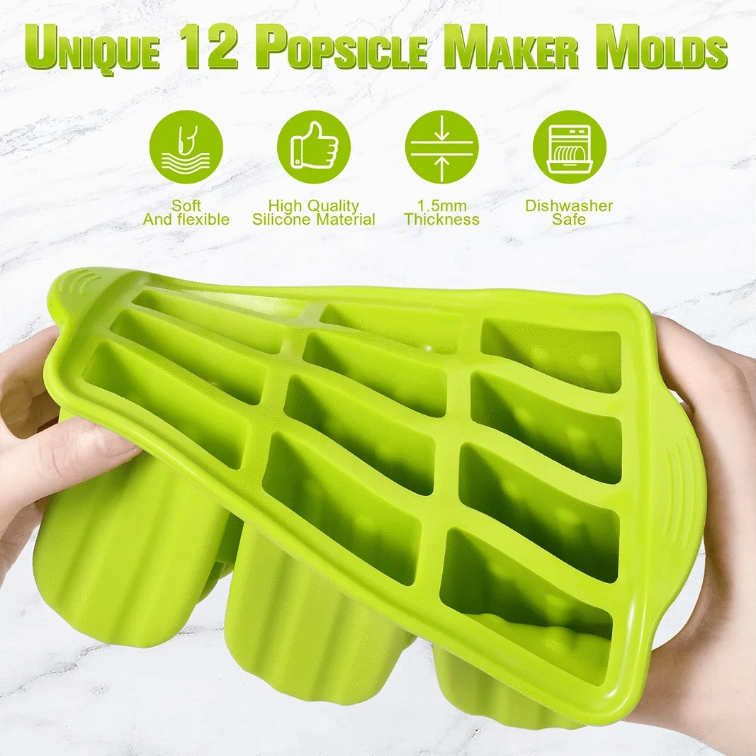 Moule à glace en silicone avec bâtonnets en bois moule glace