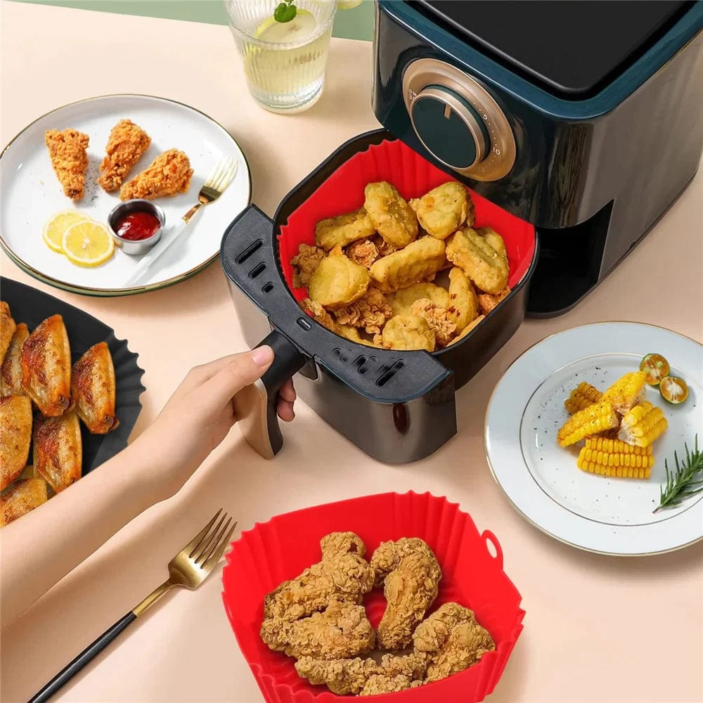 Moules en Silisone Carrés pour Air Fryer Air Fryer