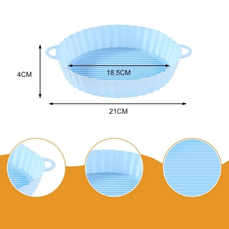 Panier de Cuisson en Silicone pour Air Fryer (18,5x21x4 cm) Air Fryer