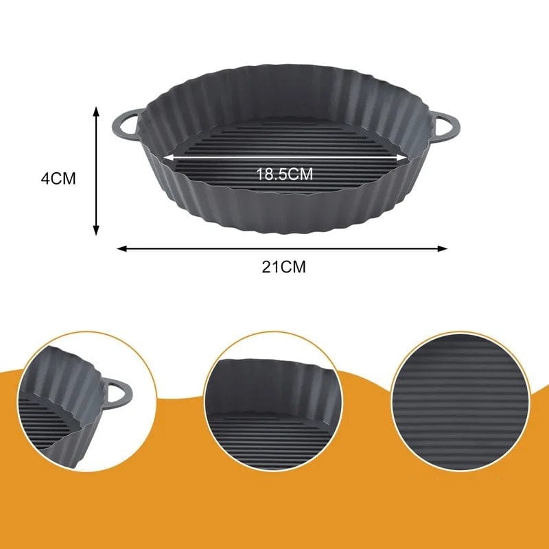 Panier de Cuisson en Silicone pour Air Fryer (18,5x21x4 cm) Air Fryer