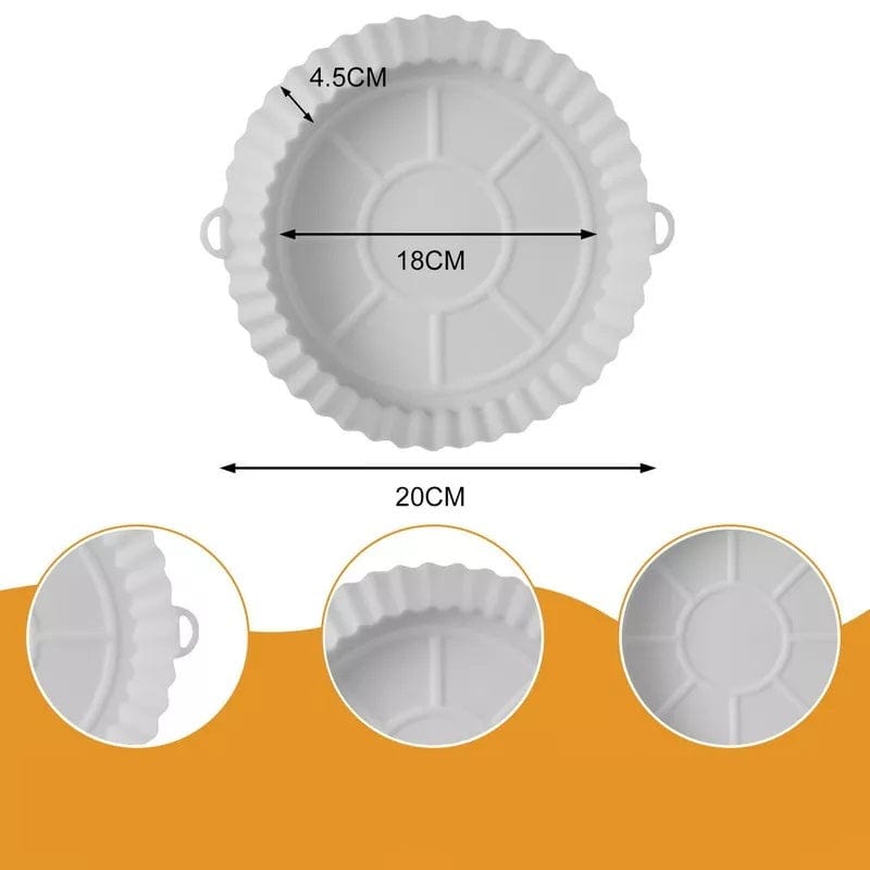 Panier de Cuisson en Silicone pour Air Fryer (18x20x4,5 cm) Air Fryer