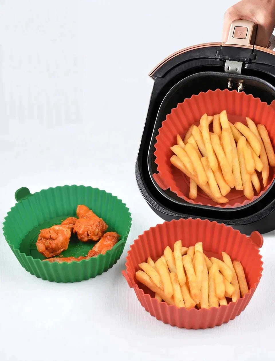 Panier de Cuisson en Silicone pour Friteuse sans Huile (18,5x21x4 cm) Friteuse sans Huile