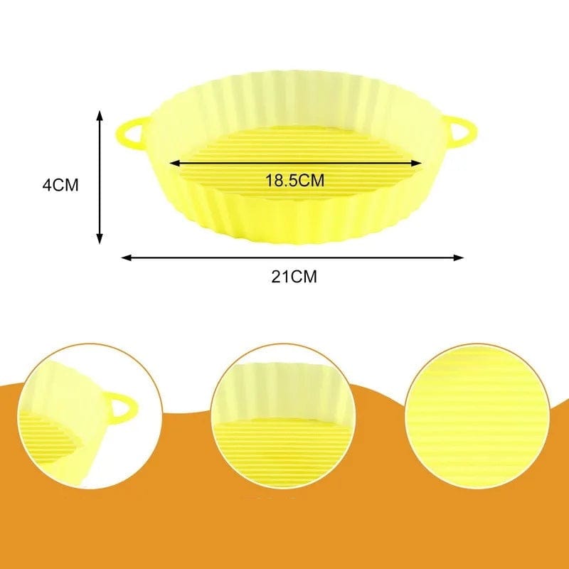 Panier de Cuisson en Silicone pour Friteuse sans Huile (18,5x21x4 cm) Friteuse sans Huile